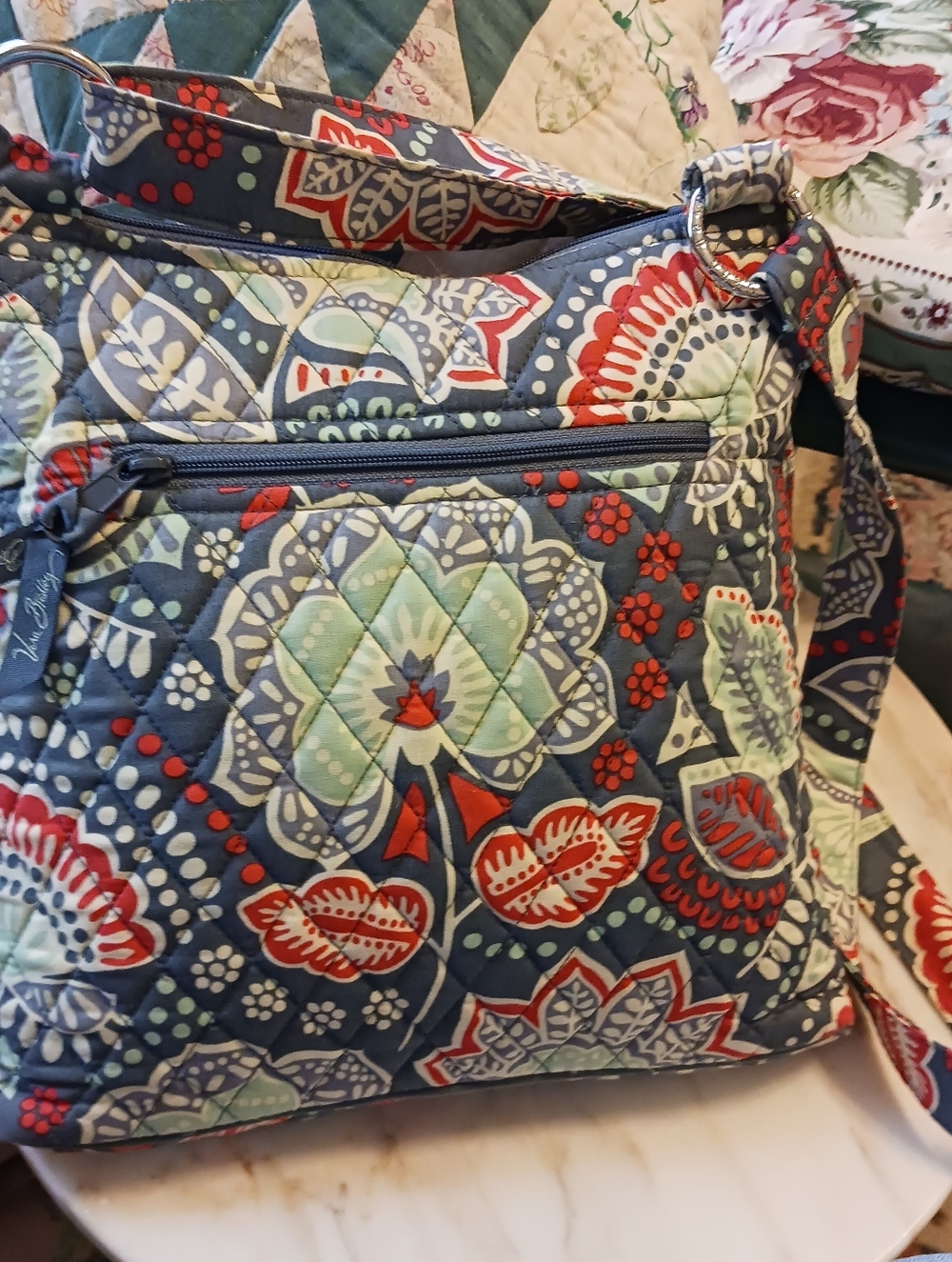 Vera Bradley 2016 Nomadic Floral Crossbody, Quilted Cotton Hipster Purse